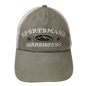 Sportsmans Warehouse Strapback Trucker Hat Green One Size Adjustable Embroidered